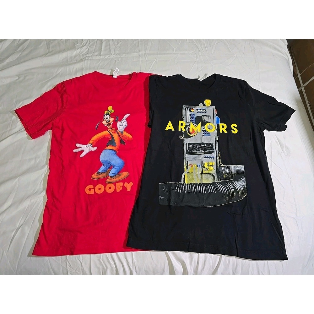 Kids Shirts Goofy/Armors  Kids Size Large Set Of Two